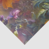 Papier Mousseline Aquarelle Marigolds et découpage de lavande (Détail)