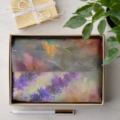 Papier Mousseline Aquarelle Marigolds Lavender Garden Decoupage (Cadeau)