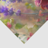 Papier Mousseline Aquarelle Marigolds Lavender Garden Decoupage (Détail)