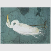 Papier Mousseline Aquarelle marine Heron Fish Beach Découpage (Recto)