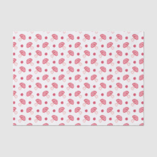 Papier Mousseline aquarelle mignon champignons rouges et pois