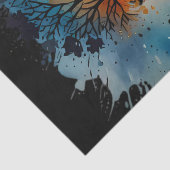 Papier Mousseline Aquarelle mignonne Arbre de vie (Détail)