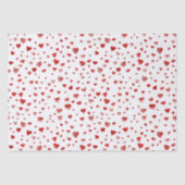 Papier Mousseline Aquarelle mignonne Coeurs rouges (Recto)