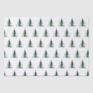 Papier Mousseline Aquarelle minimaliste Arbre de Noël
