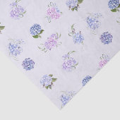 Papier Mousseline Aquarelle mixte rose et violet Fleurs d'hydrangée (Détail)