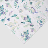 Papier Mousseline Aquarelle moderne de lavande de vert de jade (Détail)