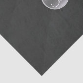 Papier Mousseline Aquarelle moderne gris Monogramme minimal initial (Détail)