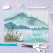 Papier Mousseline Aquarelle moderne Nature Commençons l'aventure (Artisanat)