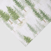 Papier Mousseline Aquarelle moderne Noël Pins de Noël (Détail)