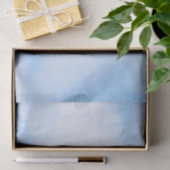 Papier Mousseline Aquarelle moderne nuages bleus (Cadeau)