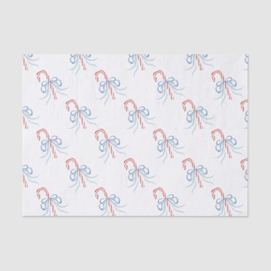 Papier Mousseline Aquarelle Monogram Bow Sucre de canne (Recto)