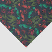 Papier Mousseline Aquarelle Motif bleu marine (Détail)