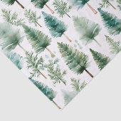 Papier Mousseline Aquarelle Motif d'arbre de Noël (Détail)