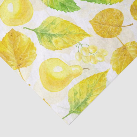 Papier Mousseline Aquarelle motif d'automne (Détail)