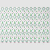 Papier Mousseline Aquarelle Motif Gnome Tropical (Recto)