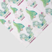Papier Mousseline Aquarelle Motif Gnome Tropical (Détail)
