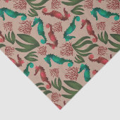 Papier Mousseline Aquarelle Motif nautique rose (Détail)