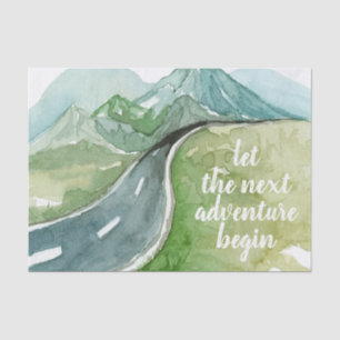 Papier Mousseline Aquarelle Nature Commençons la prochaine aventure