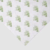 Papier Mousseline Aquarelle Noël Berry Branches Verdure (Détail)