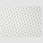 Papier Mousseline Aquarelle Noël Berry Branches Verdure (Recto)