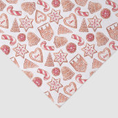 Papier Mousseline Aquarelle Noël Cookies Motif Fête (Détail)