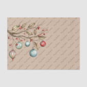 Papier Mousseline Aquarelle Noël Élégant Script (Recto)