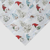 Papier Mousseline Aquarelle Noël Gnomes (Détail)