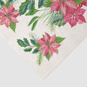 Papier Mousseline Aquarelle Noël Poinsettia Fleurs (Détail)
