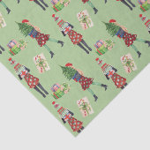 Papier Mousseline Aquarelle Noël Shopping Mode Fille (Détail)