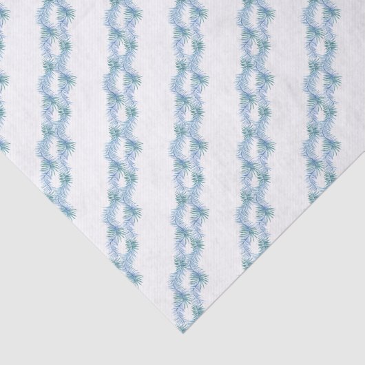 Papier Mousseline Aquarelle Noel Tinsel bleu (Détail)