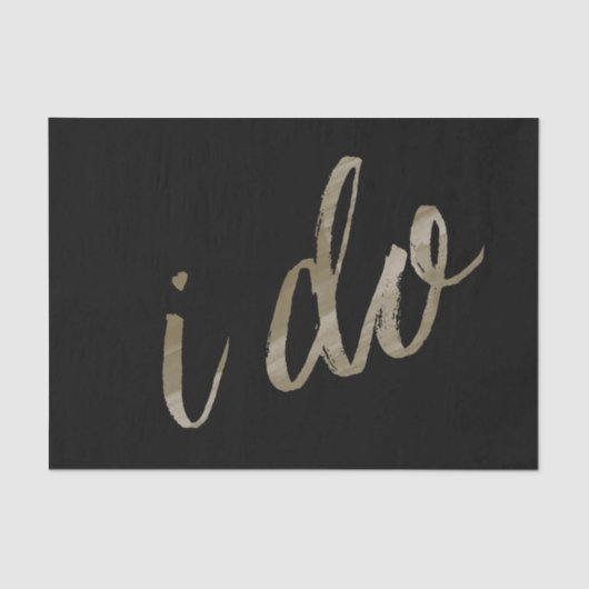 Papier Mousseline Aquarelle Noire Or Je Fais (Recto)