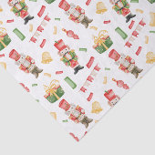 Papier Mousseline Aquarelle Noisettes de Noël et Décorations (Détail)