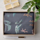 Papier Mousseline Aquarelle Océan Sea Animaux Motif bleu (Cadeau)