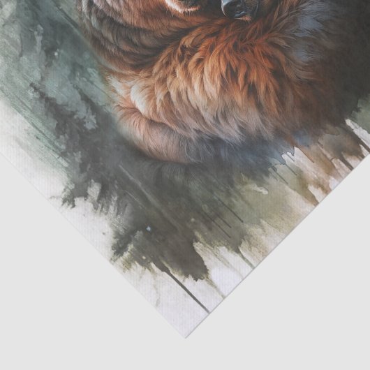 Papier Mousseline Aquarelle Oears Rustic Wilderness Mariage (Détail)