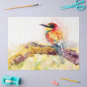Papier Mousseline Aquarelle Oiseau 1 Découpage Art mur (Artisanat)