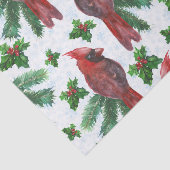 Papier Mousseline aquarelle Oiseau cardinal rouge (Détail)