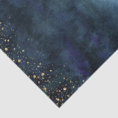 Papier Mousseline Aquarelle Ombre d'or de bleu marine (Détail)