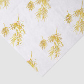 Papier Mousseline Aquarelle or aiguilles de pin Motif (Détail)