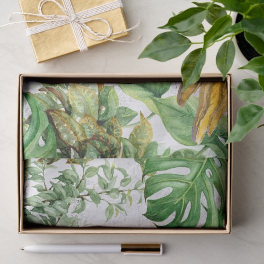 Papier Mousseline Aquarelle orange bleu perroquet (Cadeau)