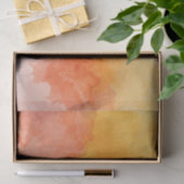 Papier Mousseline Aquarelle orange et jaune (Cadeau)