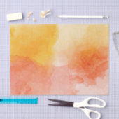 Papier Mousseline Aquarelle orange et jaune (Artisanat)