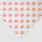 Papier Mousseline aquarelle orange étoile de mer (Détail)