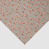 Papier Mousseline Aquarelle Orange Koi Fish Taupe Motif (Détail)