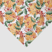 Papier Mousseline Aquarelle Oranges séchées et baies Noël (Détail)