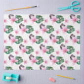 Papier Mousseline Aquarelle Orchidées Design 22 (Artisanat)