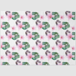 Papier Mousseline Aquarelle Orchidées Design 22