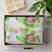 Papier Mousseline Aquarelle Orchidées Design 7 (Cadeau)