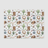 Papier Mousseline Aquarelle ouest de cowboy sauvage (Recto)