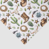 Papier Mousseline Aquarelle ouest de cowboy sauvage (Détail)