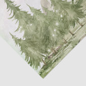 Papier Mousseline Aquarelle Ours paysage hiver Découpage (Détail)